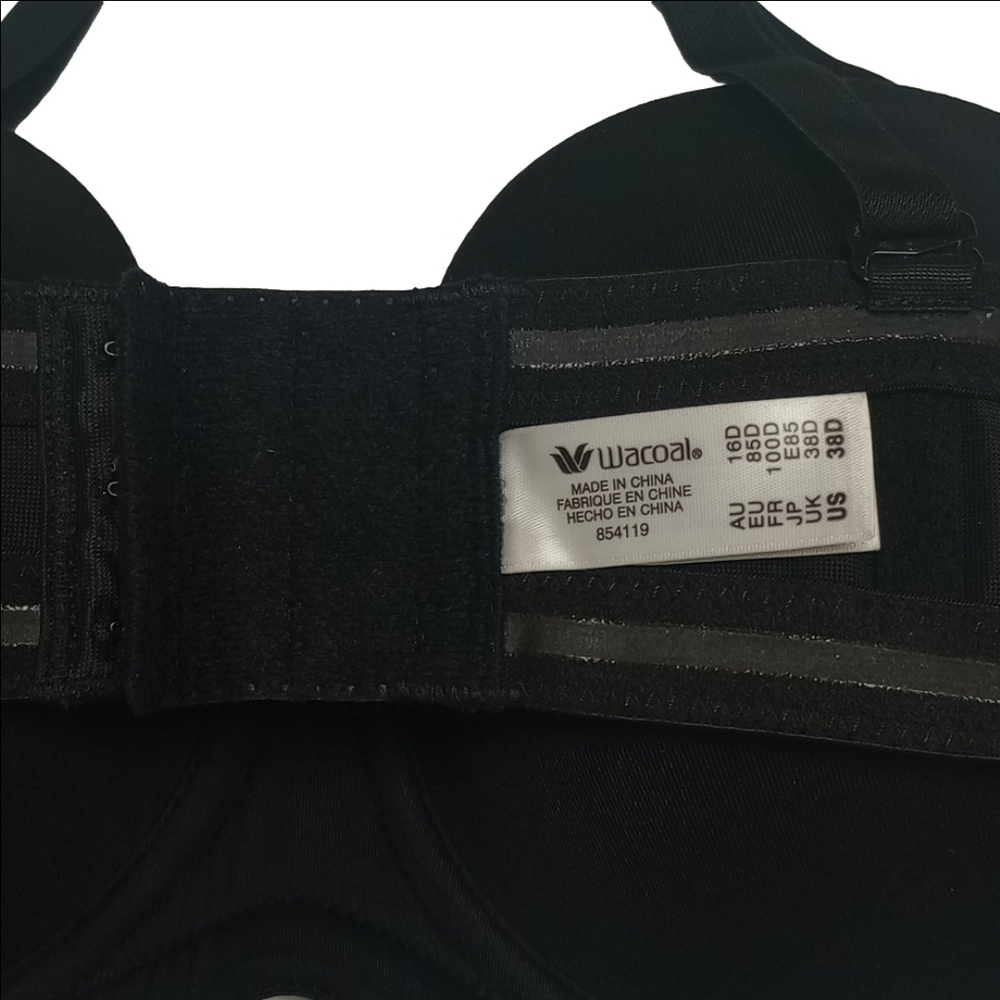 WACOAL "RED CARPET" STRAPLESS UNDERWIRE CONVERTIBLE BLACK BRA 38D ◀NWOT▶ - Picture 11 of 12